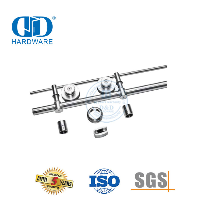 Matériel de porte roulante d'hôtel de bureau de grange d'acier inoxydable matériel de portes coulissantes accessoire de construction Hardware-DDBD049