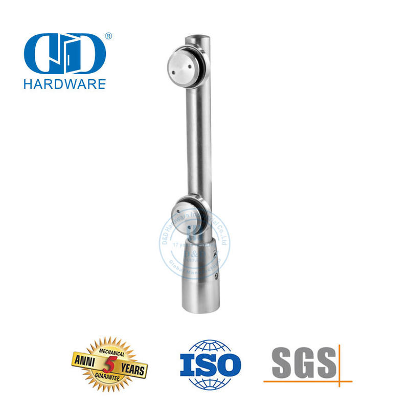 Raccord de quincaillerie pour porte coulissante en acier inoxydable, raccord en verre pivotant pour porte d'entrée en verre-DDGP002