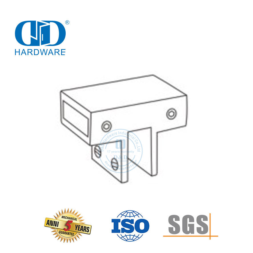 Support de salle de bain en acier inoxydable, connecteur de panneau de verre, quincaillerie de porte en verre, cabine de douche System-DDSC016