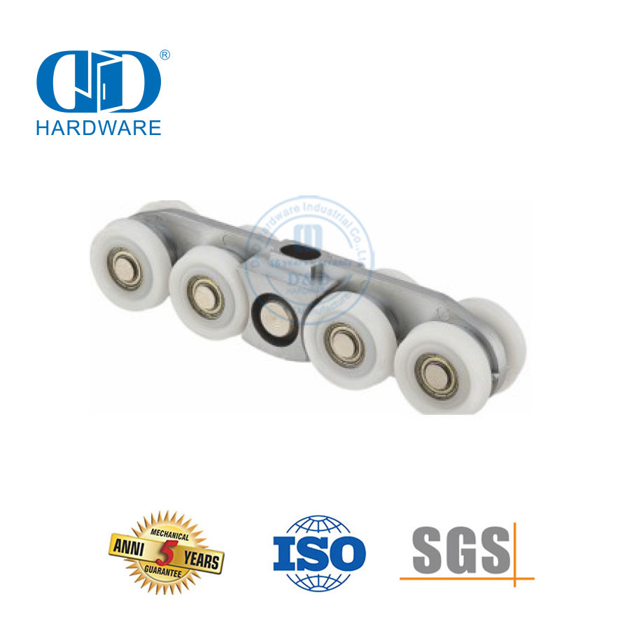 Porte coulissante en acier inoxydable, rouleau suspendu, quincaillerie en verre, raccord de porte pour salle de bains, toilettes-DDGS152