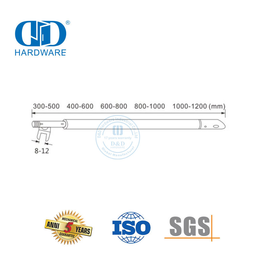 Tige de douche réglable en acier inoxydable, approvisionnement Direct d'usine, salle de bains commerciale, support de panneau en verre, Connector-DDSC022