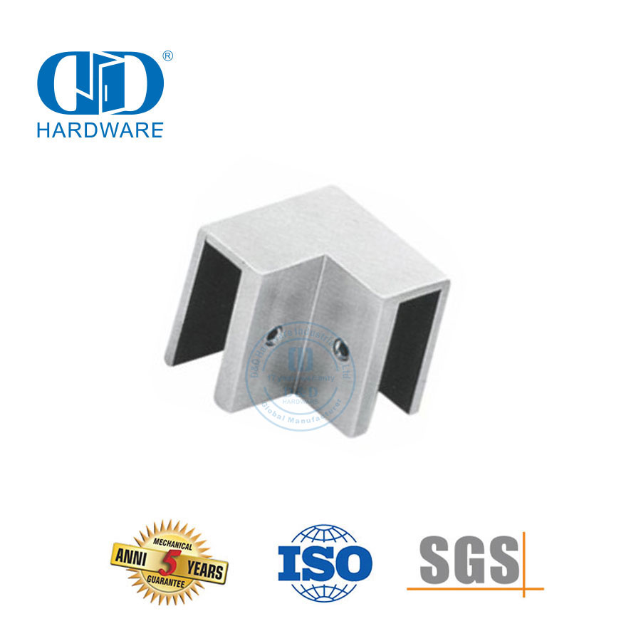 Connecteur de support de panneau de verre en acier inoxydable, connecteur de tuyau, connecteur de support en verre pour supporter Pipe-DDSC020