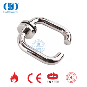 Poignée de levier de porte tubulaire ronde en acier inoxydable EN 1906 finie PSS-DDTH001-PSS