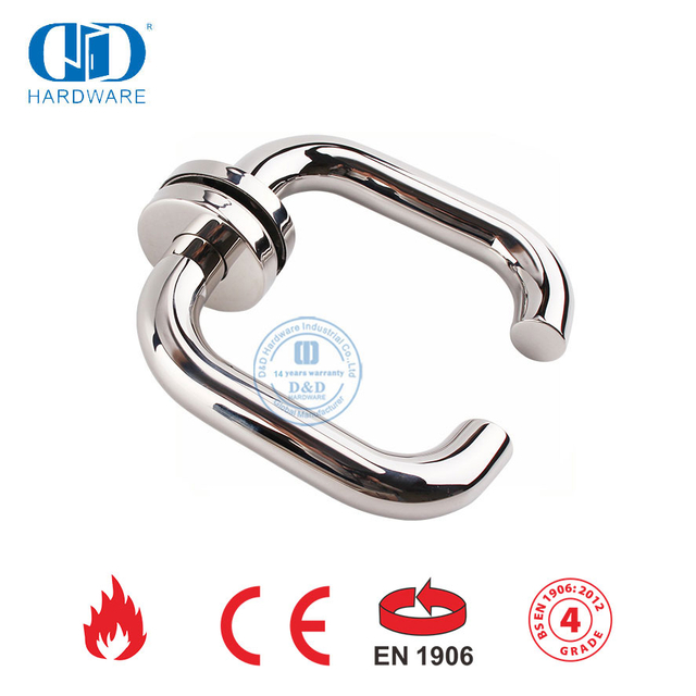 Poignée de levier de porte tubulaire ronde en acier inoxydable EN 1906 finie PSS-DDTH001-PSS