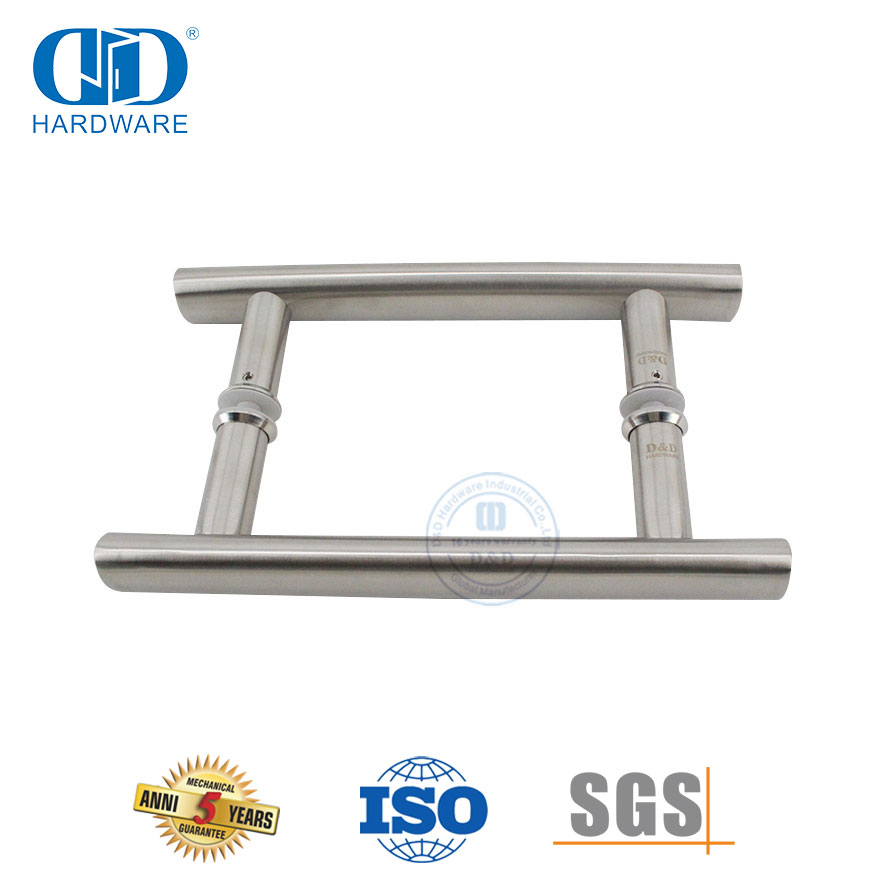 Poignée de traction en acier inoxydable en forme de H de haute qualité pour porte coulissante en verre-DDPH001-A Φ25-SSS