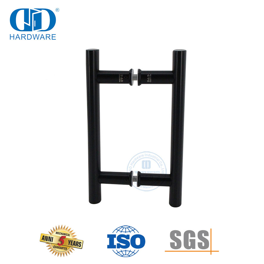 Poignée de traction de porte intérieure double face pour porte coulissante en verre commerciale-DDPH001-A Φ25-MB