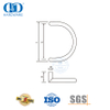 Poignée de porte de salle de bains en verre en forme de C en acier inoxydable, poignée de porte de grange à tirer et affleurante Set-DDPH003