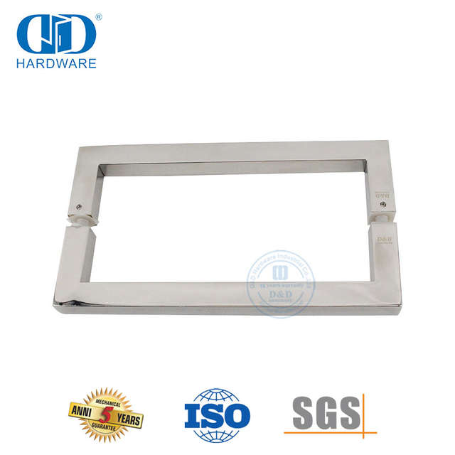 Poignée de traction en tube carré SUS316 D, nouveau design pour porte en verre-DDPH015-E-PSS