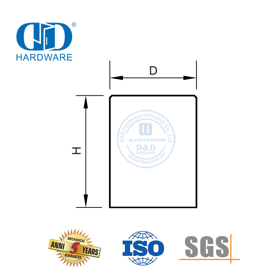 Poignées et boutons d'armoire de cuisine de petits meubles carrés-DDFH063