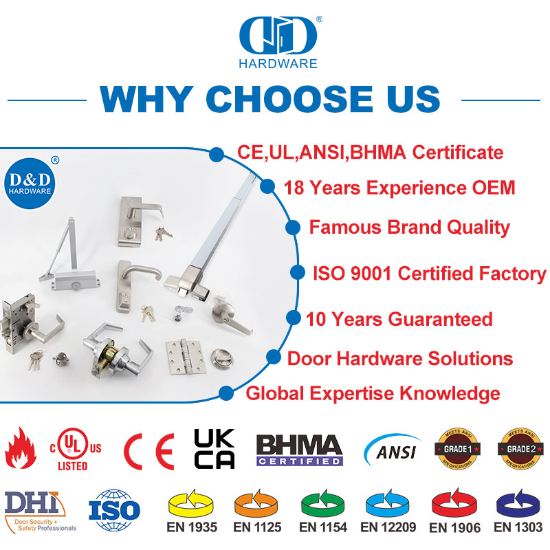 Charnière de porte intérieure commerciale robuste BHMA ANSI Grade 1 pour l'Arabie Saoudite-DDSS001-ANSI-1-5x4.5x4.8mm