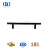 Quincaillerie de meubles de luxe noire, porte en bois en acier inoxydable, barre en T, poignée de traction creuse-DDPH031-MB