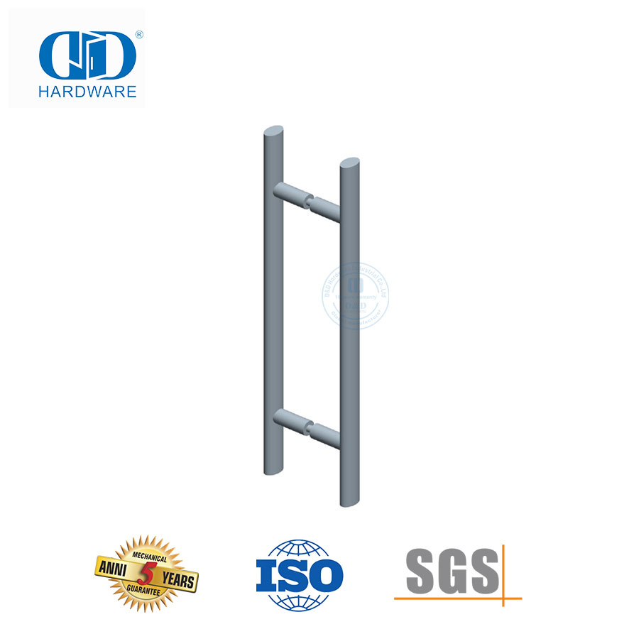 Poignées de traction en acier inoxydable pour porte d'entrée de style échelle à tube rond pour porte en bois et en verre-DDPH037