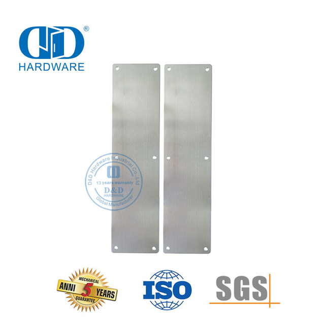 Haute qualité en acier inoxydable différentes positions utilisation fond de protection intérieur extérieur porte coup de pied Plate-DDKP001