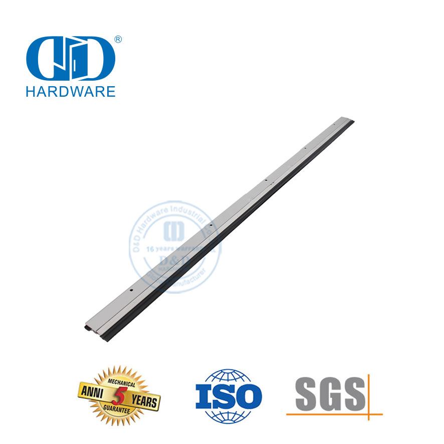 UL Installation facile acoustique automatique à l'épreuve de l'air chaud accessoire de matériel de construction joint inférieur de porte dissimulé en aluminium-DDBS003