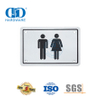 Plaque de signalisation de Type carré en acier inoxydable, unisexe, pour toilettes publiques, salle de bains, toilettes, porte, Plate-DDSP003
