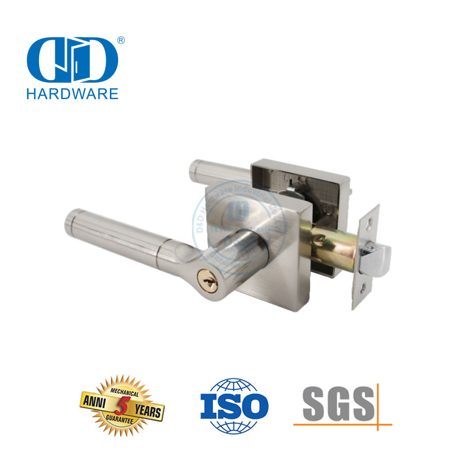 Rosette de cylindre en laiton de haute qualité, en alliage de Zinc, bouton verrouillable réglable, raccords de serrure pour porte avant interne-DDLK015