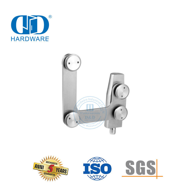 Raccord de patch en acier inoxydable, raccord pivotant, connecteur incurvé, Pivot en verre, Fitting-DDGP007