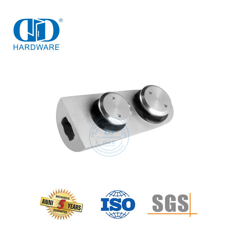 Pivot de porte inférieure en acier inoxydable, quincaillerie de porte en verre, raccord de Pivot supérieur Pivot-DDGP012
