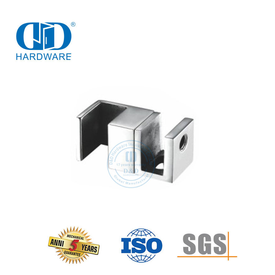 Quincaillerie de porte coulissante de douche en acier inoxydable, quincaillerie de connecteur en verre, Fitting-DDSL002-6