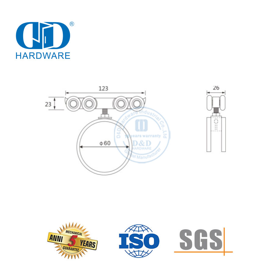 Pince de porte en acier inoxydable, fermeture douce, roue murale, Type suspendu, raccord en verre pour porte simple coulissante-DDGS134