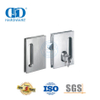Serrure de porte coulissante en verre carré en acier inoxydable, poignée à clé, serrure de porte Fitting-DDGL003
