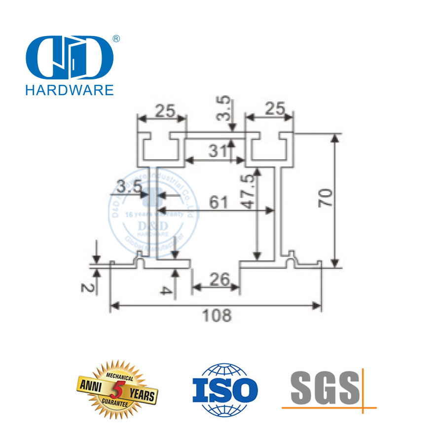 Accessoires en verre en acier inoxydable, quincaillerie de porte, piste à roulettes pour salle de bains, toilettes, vente en gros d'usine, Lavatory-DDGS147