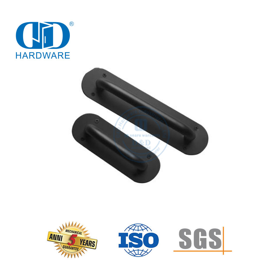 Poignée de meuble de porte de grange coulissante noire en acier inoxydable pour tiroirs d'armoire de placard-DDBD107