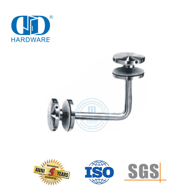 Fabricant de raccord de porte en acier inoxydable, balustrade d'escalier en verre, support de main courante-DDHB001