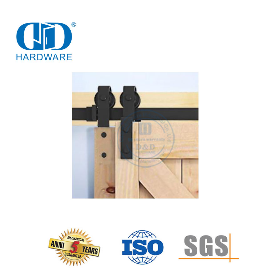 Rail de porte de grange en acier inoxydable, accessoires de quincaillerie de porte en bois amovibles, porte coulissante domestique Rail-DDBD020