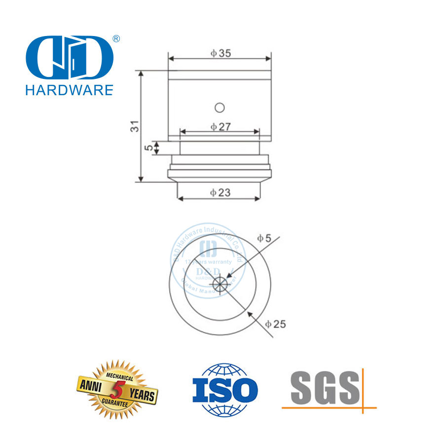Raccord de porte en verre en acier inoxydable, fixation à un point, quincaillerie pour porte coulissante, Pivot-DDGP025