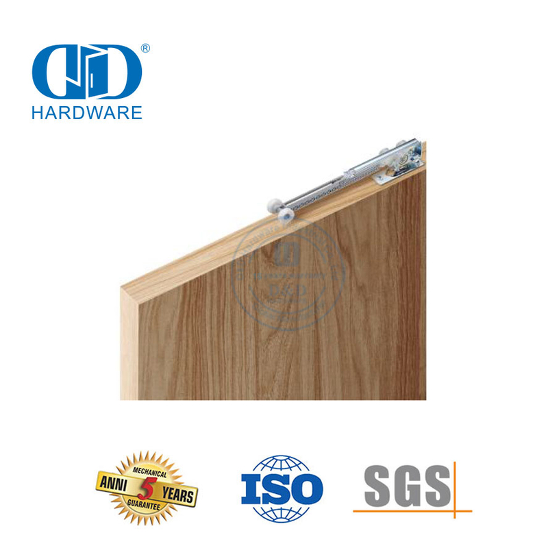 Kit de quincaillerie de porte de grange à roulettes de couleur argent en acier inoxydable, matériel de porte de grange robuste Hardware-DDBD059