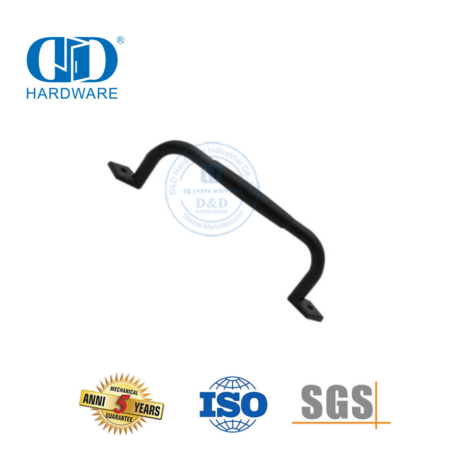 Poignée de porte de grange coulissante noire simple et antique en acier inoxydable Fabricant de quincaillerie de meubles Matériel de construction-DDBD118