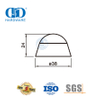 Butée de porte robuste Butée de porte en métal en acier inoxydable solide avec anneaux en caoutchouc pour porte coulissante-DDDS042