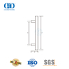 Porte coulissante de grange en acier inoxydable, nouveau produit Vintage en laiton satiné, poignée longue, 2024-DDPH033-SB