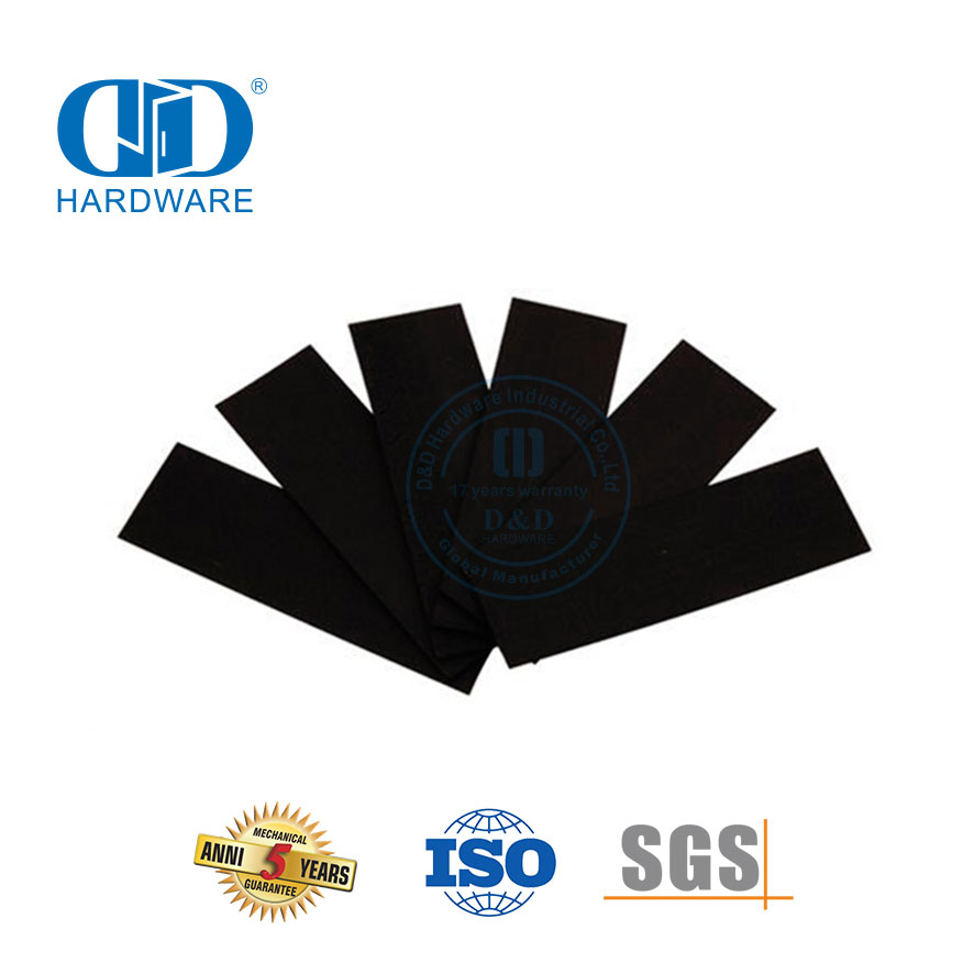 Kits de protection de charnière de joint de porte intumescent en graphite extensible Pad-DDIG001