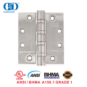 BHMA Certificat UL résistant au feu en acier inoxydable matériel de meubles détachable charnière de porte intérieure commerciale -DDSS001-ANSI-1-5x4.5x4.8mm