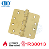 Charnière d'angle rond à roulement à billes en acier inoxydable ANSI homologué UL standard américain Charnière de porte en bois en métal commercial-DDSS001-FR-4X4X3mm