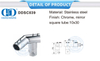 Tuyau réglable en acier inoxydable pour tuyau, connecteur en verre de miroir, support de panneau en verre Connector-DDSC039