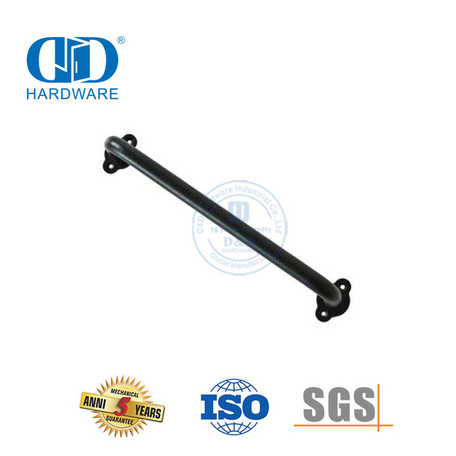 Quincaillerie de porte de style double grange noire en acier inoxydable, poignée extérieure pour porte de grange coulissante Hardware-DDBD092