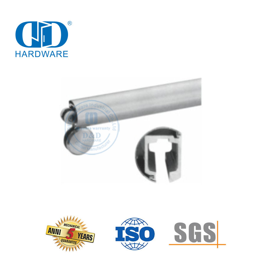 Accessoires en verre de fer d'acier inoxydable porte coulissante accrochant des garnitures de porte de rouleau pour Bathroom-DDGS142