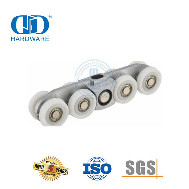 Porte coulissante en acier inoxydable, rouleau suspendu, quincaillerie en verre, raccord de porte pour salle de bains, toilettes-DDGS152