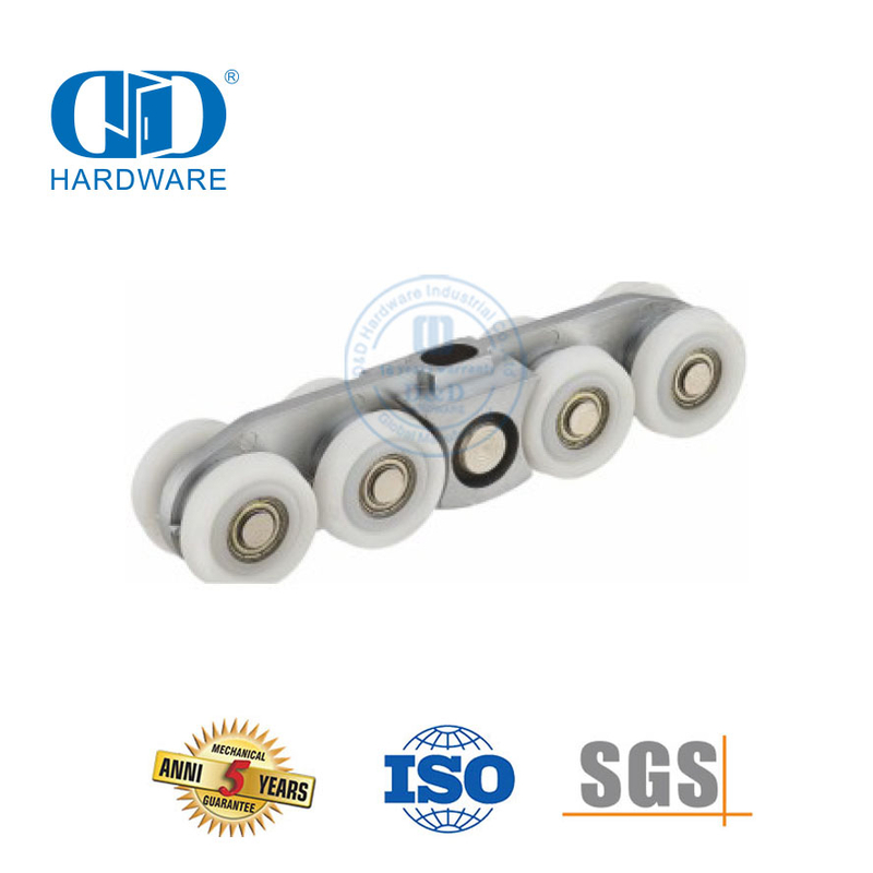 Porte coulissante en acier inoxydable, rouleau suspendu, quincaillerie en verre, raccord de porte pour salle de bains, toilettes-DDGS152