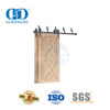 Finition noire en acier inoxydable, porte de grange coulissante en métal, raccords de quincaillerie de construction, rail de quincaillerie de porte Set-DDBD021