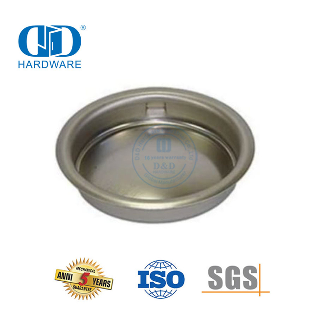 Poignée de porte de grange coulissante en acier inoxydable, ensemble d'accessoires de quincaillerie de traction affleurante de type rond, poignée de porte double face-DDBD111