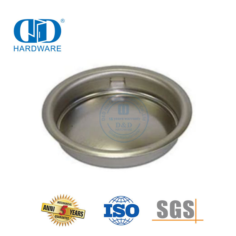 Poignée de porte de grange coulissante en acier inoxydable, ensemble d'accessoires de quincaillerie de traction affleurante de type rond, poignée de porte double face-DDBD111