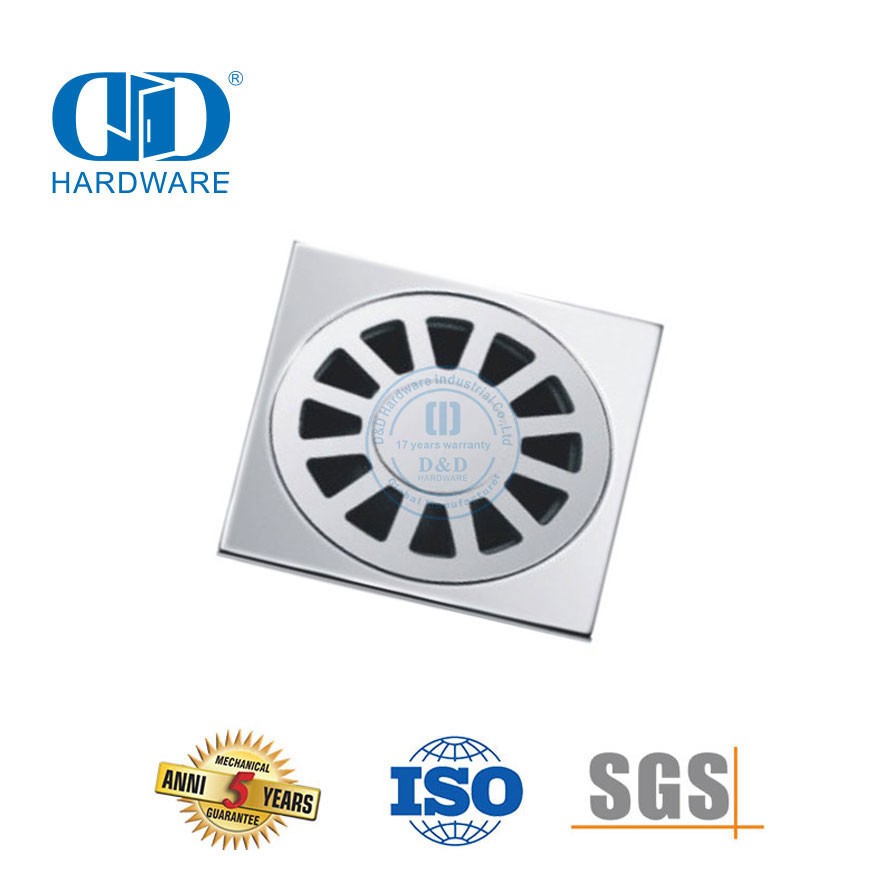 Drain de douche de salle de bains de Type carré en acier inoxydable, raccord de toilette de salle de bains Drain-DDFD005