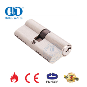 EN 1303 Finition nickel satiné Laiton Norme européenne Matériel durable Cylindre de porte commerciale-DDLC003-70mm-SN
