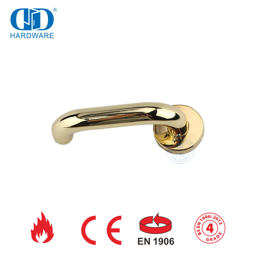 Poignée à levier en acier inoxydable 304 BS EN 1906 pour porte en bois-DDTH001-PVD