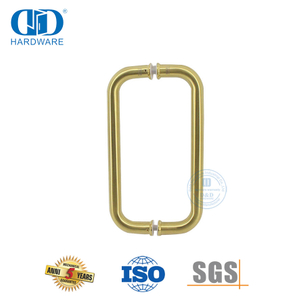Accessoires de porte de salle de bain porte-serviettes porte coulissante en verre dos à dos poignée de traction-DDPH007-A-SB