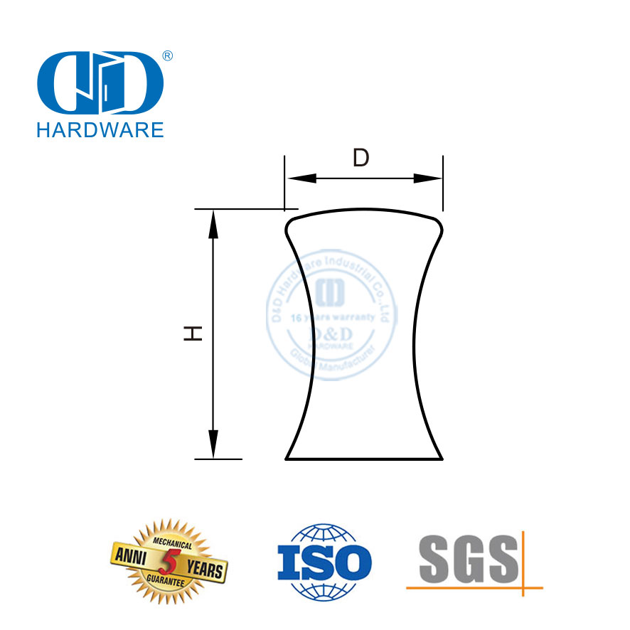 Poignée de meuble de marque célèbre, option de finition en cuivre, poignée de porte de garde-robe Knob-DDFH048